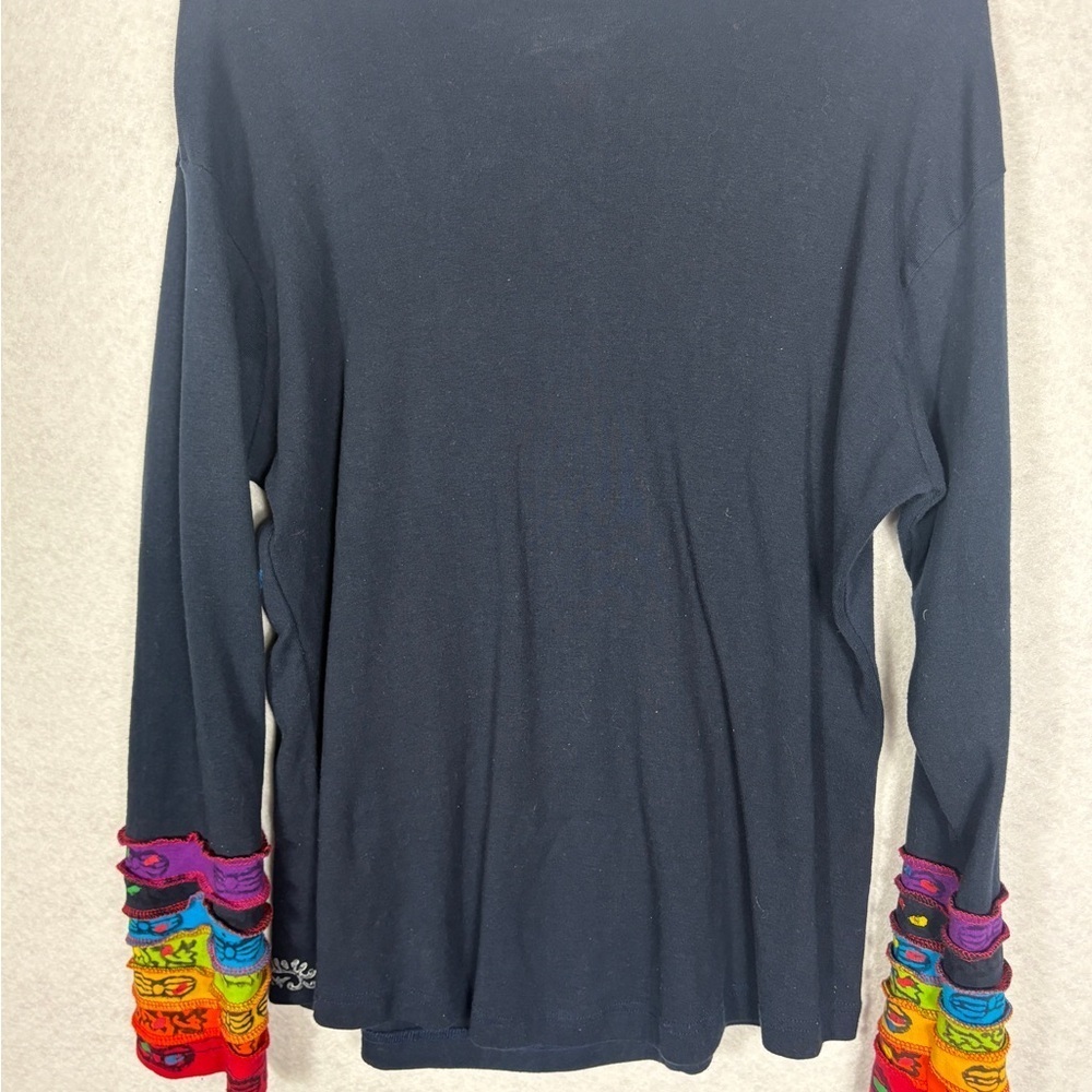 Agan Traders Navy Blue Unique Top - Picture 2 of 3